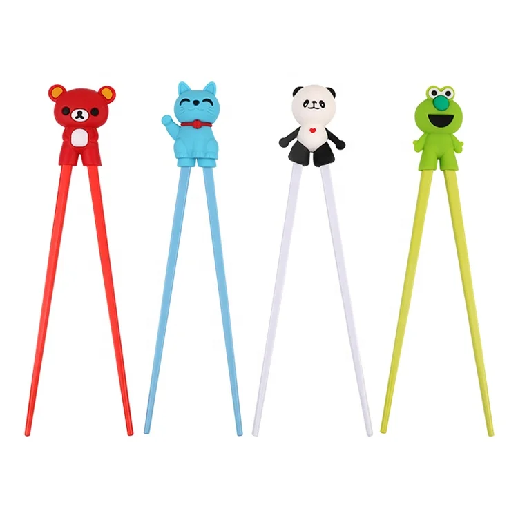 
Long Time Use Food Grade Melamine And Silicone Kids Training Chopsticks 