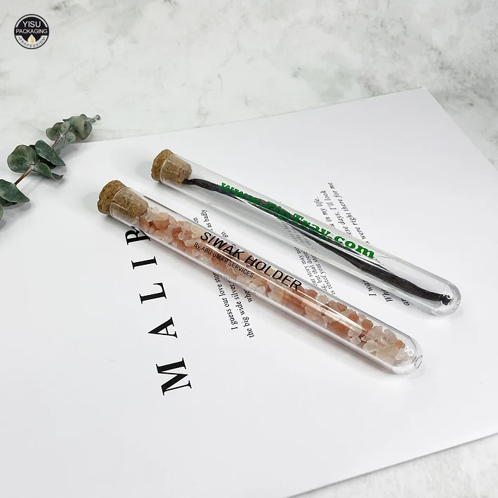 Wholesale custom round bottom tube with cork or plastic cap vanilla pods tube