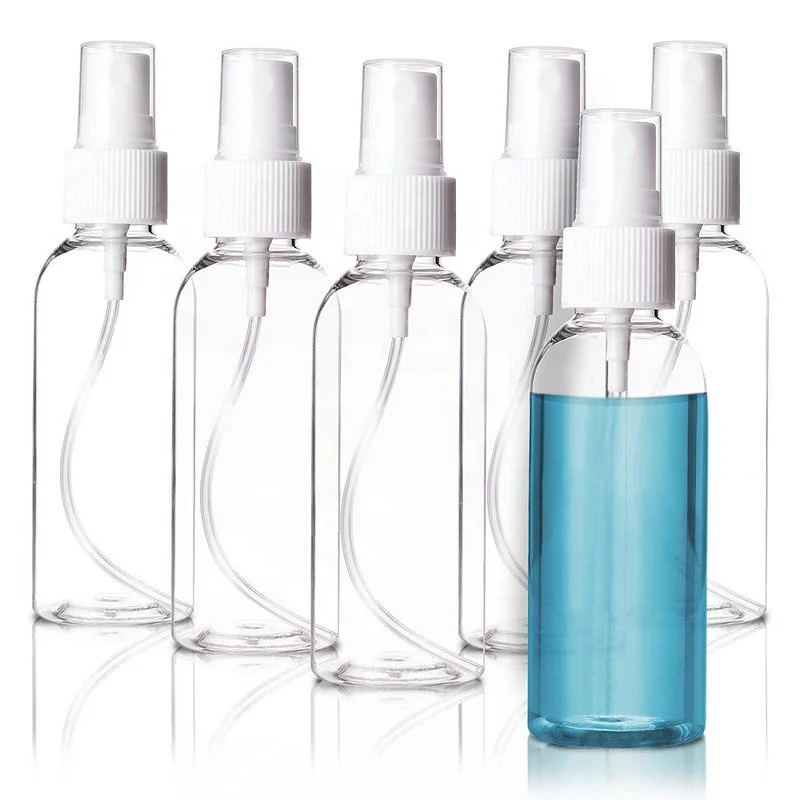 5ml-500ml HDPE and PET Empty White and Clear Perfume Refillable Plastic Spray Bottles with Fine Mist Sprayer Pump