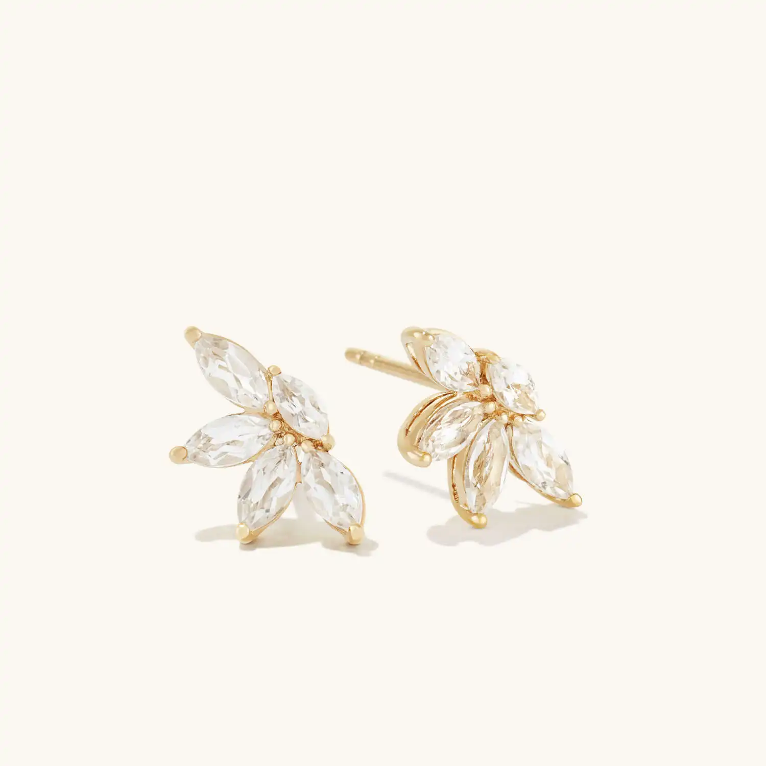 New Slovehoony 2023 Luxury 925 Sterling Silver Marquise Topaz 14k Gold Plated Cubic Zircon Designer Earrings