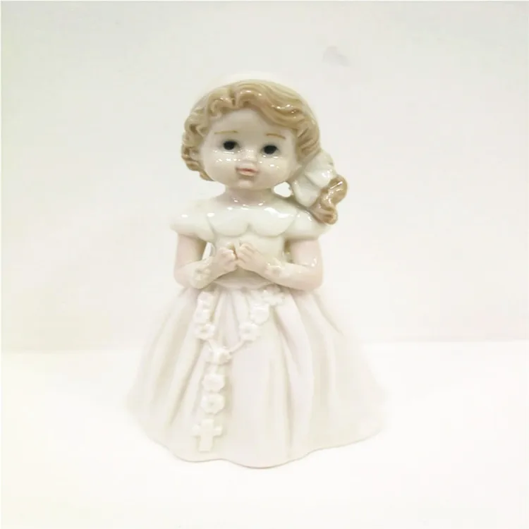 
Modern Europe Style White Porcelain Figurine Ceramic Angel For Home Decoration 
