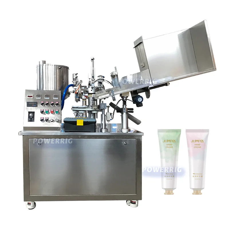 Automatic Toothpaste Soft Cosmetic Skincare Paste Lotion Cream Filler And Sealing Collapsible Plastic Tube Filling Machine