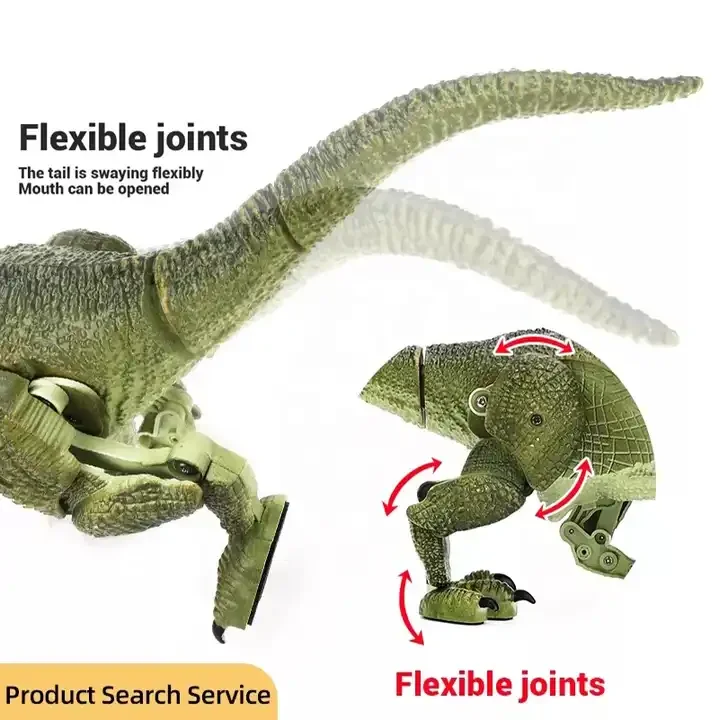 2024 HOT SALE Kids Infrared Remote Control Dinosaur Walking RC Robot Dinosaur with Realistic Sound Walking Dinosaur Velociraptor