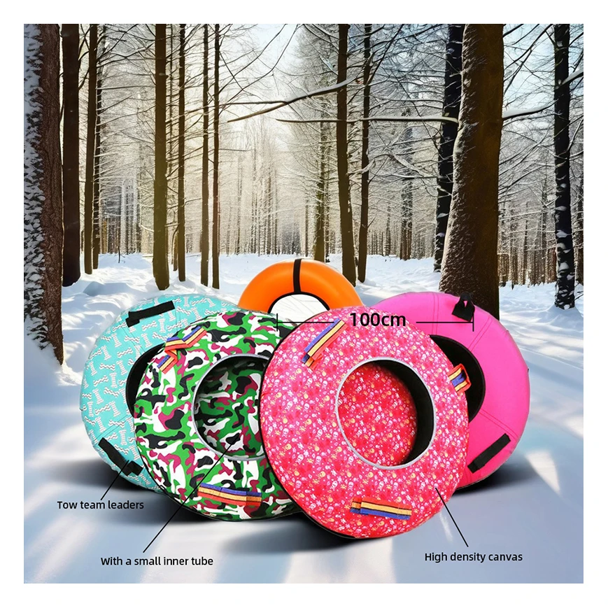 Durable Ski Resort ski slope with handle adult Sports Fun custom color Winter snow tube adult