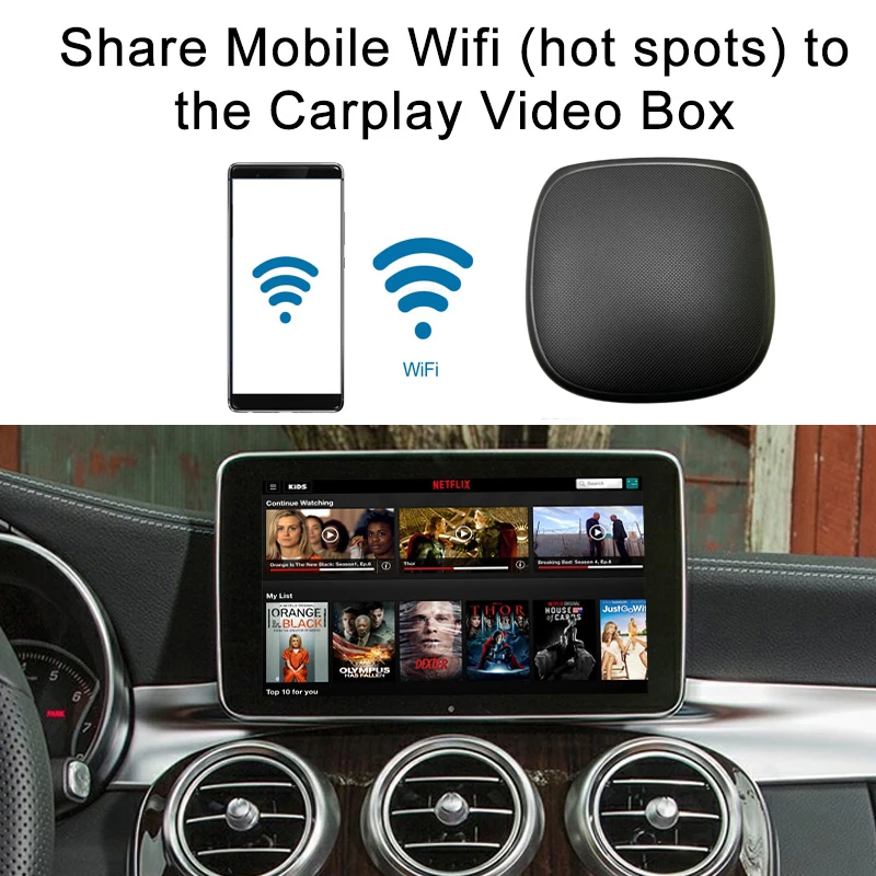  Applepie мини беспроводной CarPlay Ai коробка 4 + 64G Android 9 0 Автомобильный мультимедийный ключ для оригинального автомобиля Встроенный проводной