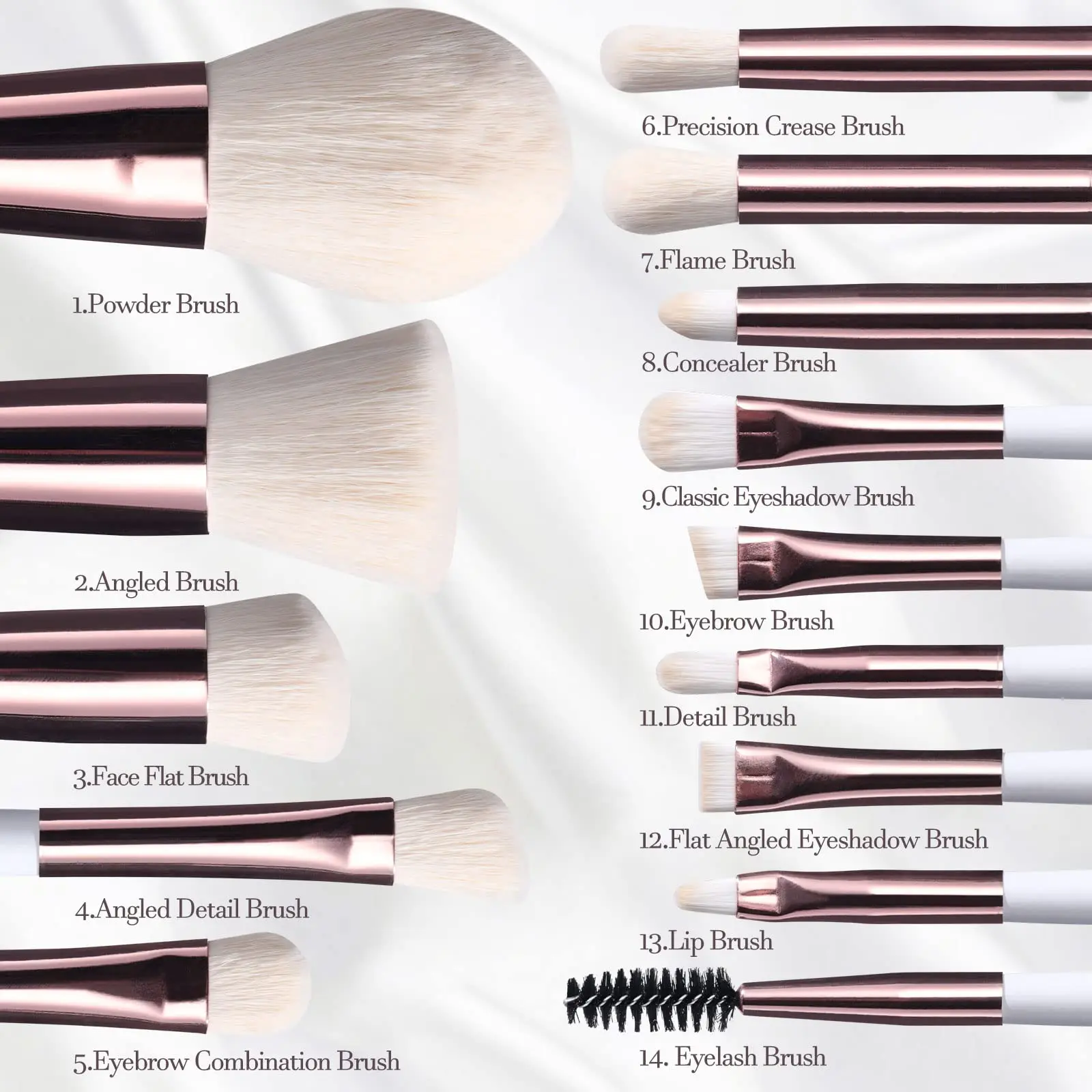 Private Label 14 Pcs Foundation Powder Concealer Eye Shadows Makeup Set Travel Mini Makeup Brush Set With LED light Mirror