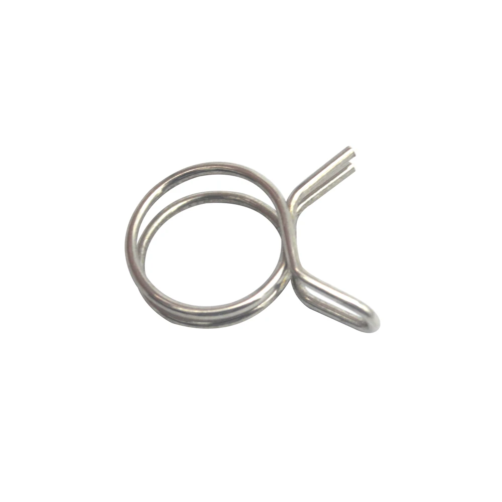 Custom Zinc Plated Double Wire Hose Tube Pipe Clamp Fuel Line Spring Clip