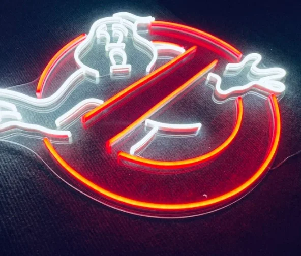 Acrylic plate manufacturing good bedroom decorations best quality factory direct ghost busters sale neon sign