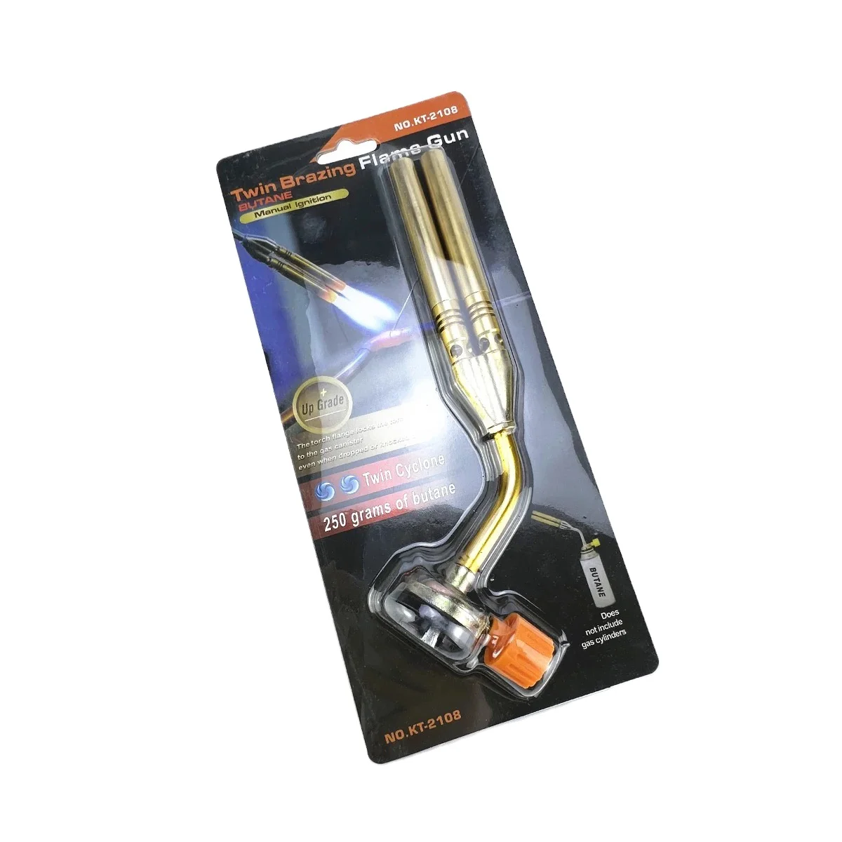 Flame Gun Double nozzles brass tube outdoor camping blow torch