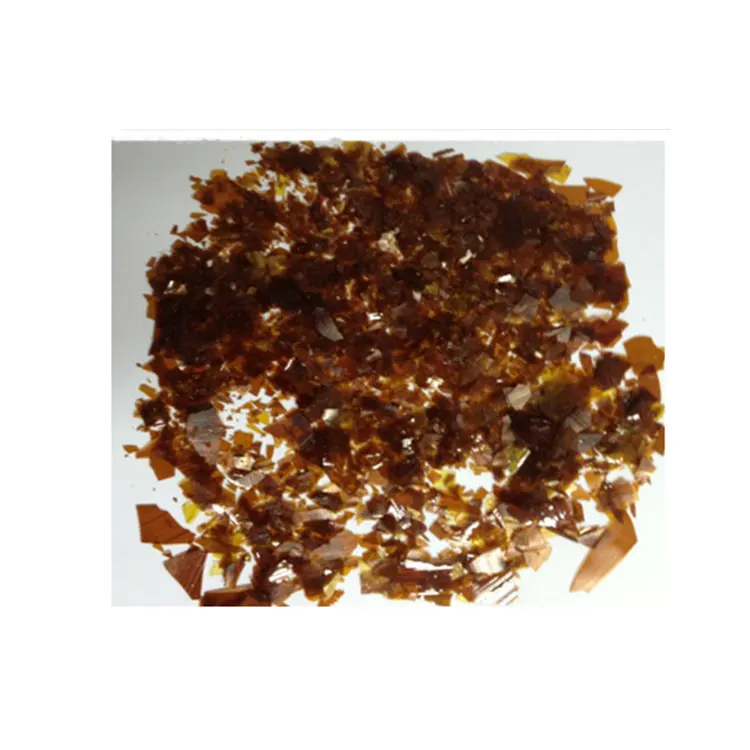 High Quality  Shellac Dewaxed Orange Shellac in flakes with palas tree for wood polish Leather treatment