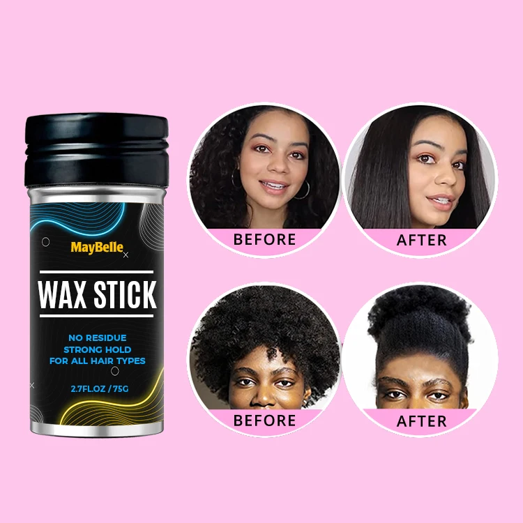 Factory Private Label Hair Smoothing Stick Sleek Polish With Edge Control Strong Hold Wax 2.7oz