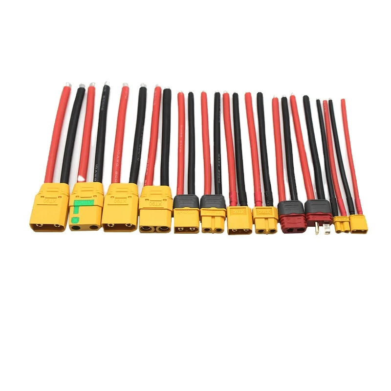 Amass  Male Female  Connectors  With Sheath Housing Connector  Cable to16 12AWG150mm XT30 XT90 XT60 T Plug  For RC Lipo Battery