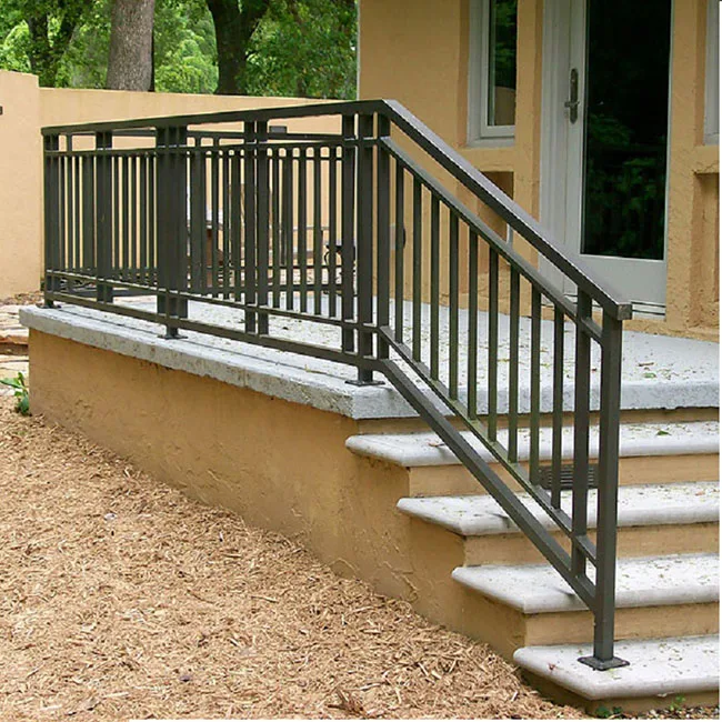 Hot sale galvanized wrought iron balcony railings cast iron balustrades and handrails metal front railings for houses