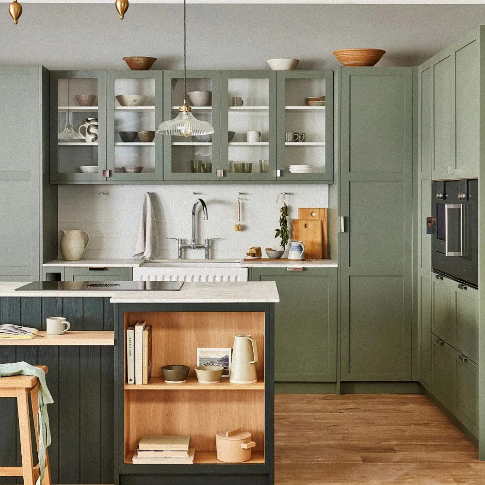 Modern Rustic Kitchen Cabinets Solid Wood Kitchen Cabinet Supplier Cuisine Complete With High-End Quality