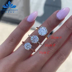 Fancy jewelry 2CT solitaire moissanite stone Rings 9K 10K 14K 18K gold rings anniversary wedding diamond engagement men ring