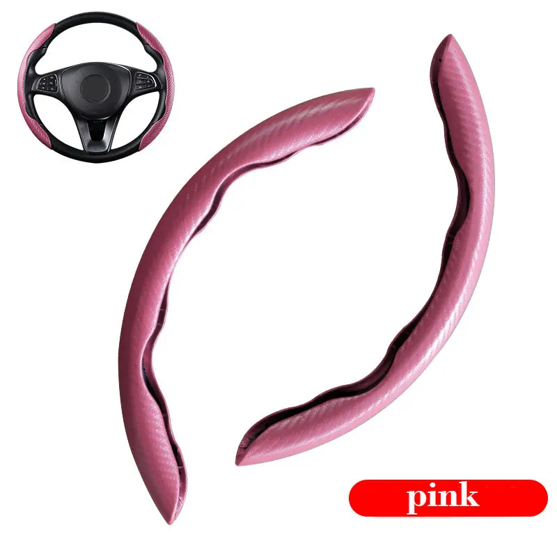 Car Steering Wheel Cover Carbon Fiber Universal Steering Wheel Cover Car Accessories four-season anti-skid power