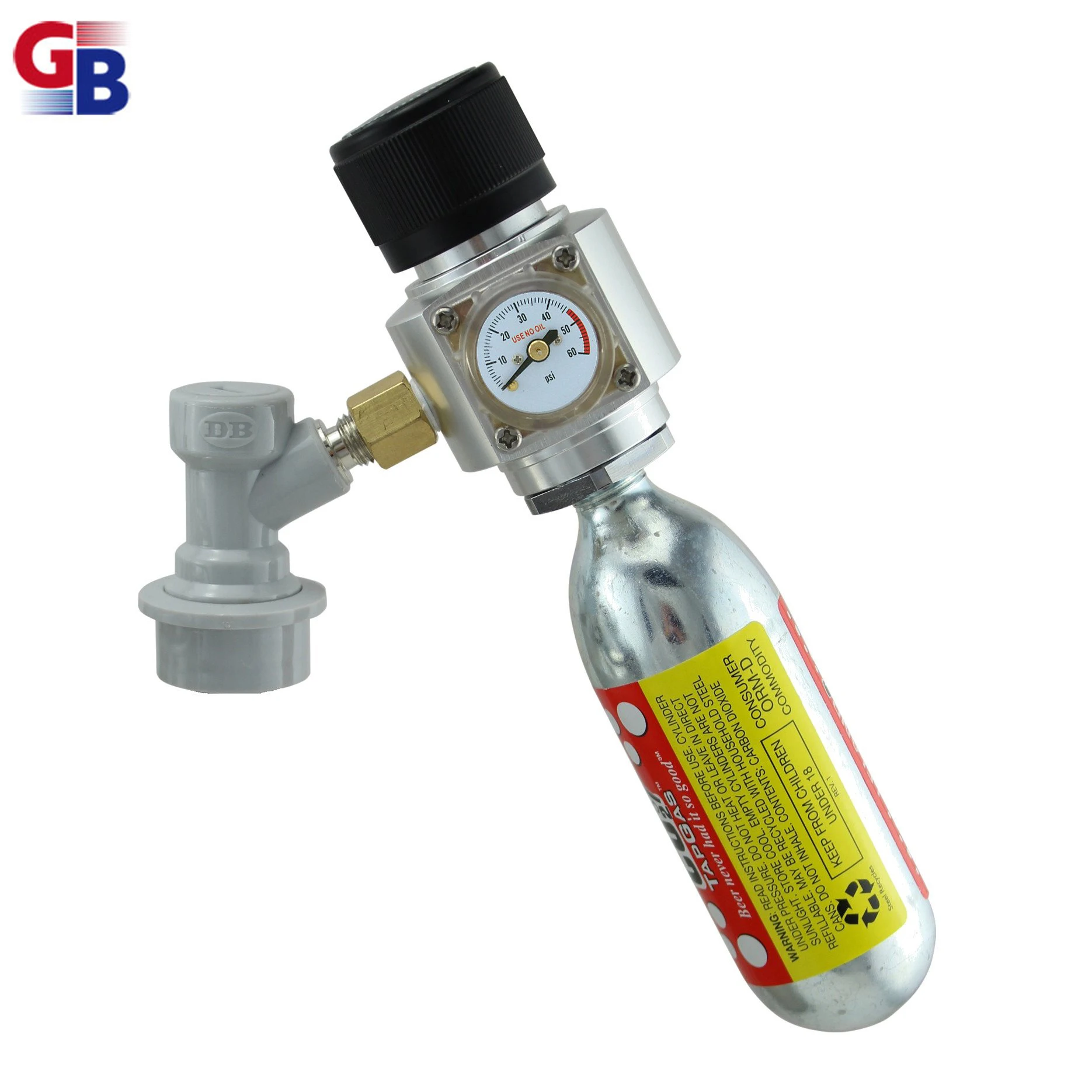 Mini CO2 Regulator Kit Separate Cornelius Barrel Beverage Dispenser CO2 Gas Quick Connect Fittings