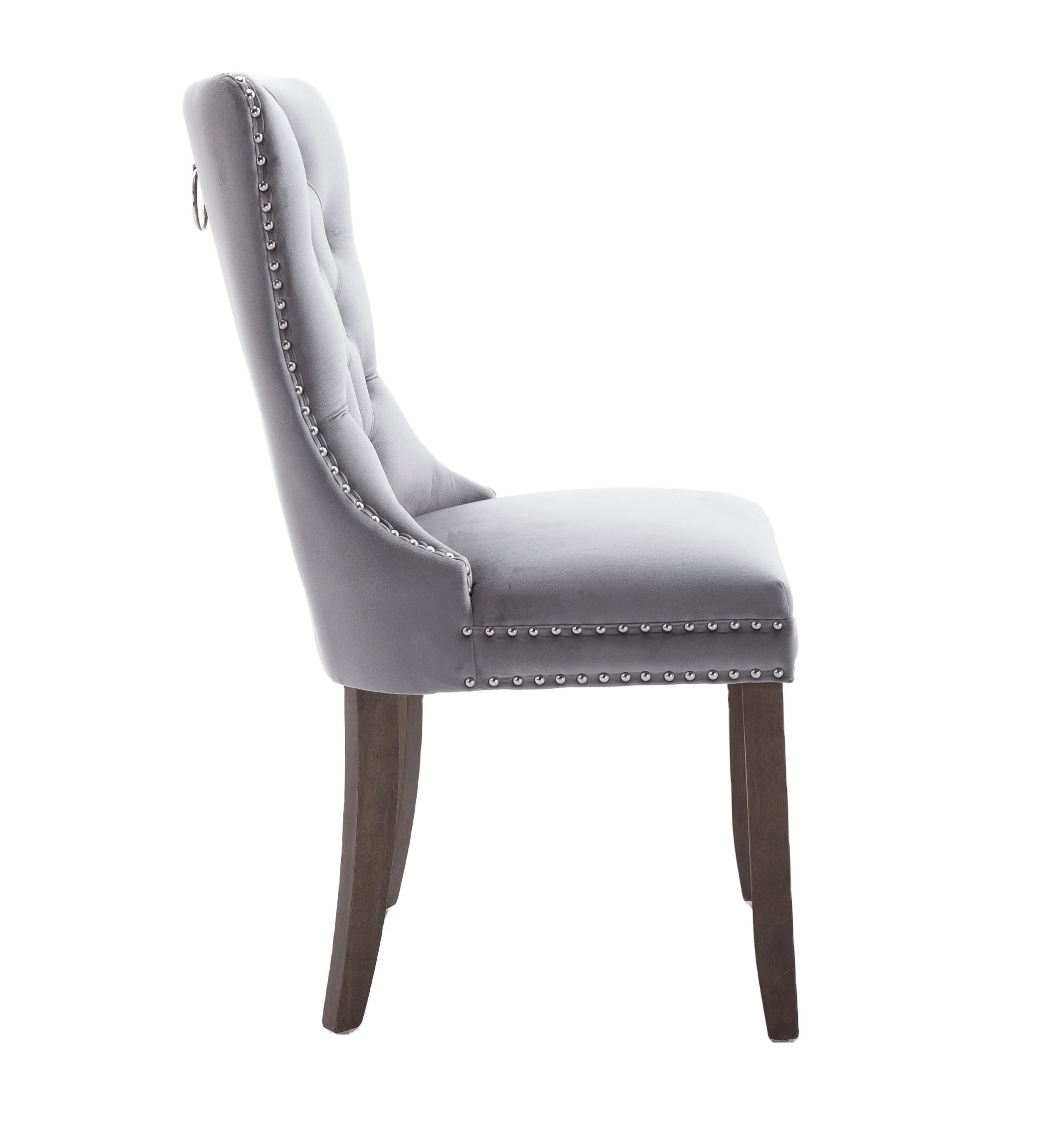 Wholesale High Quality Luxury Modern Elegant Restaurant Genuine Leather PU Leather Kitchen Armless Solid Wood Dining Room Chairs