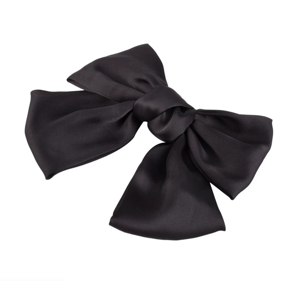 
 Большая атласная повязка для волос с бантом, блестящее эластичное кольцо для волос для конского хвоста  