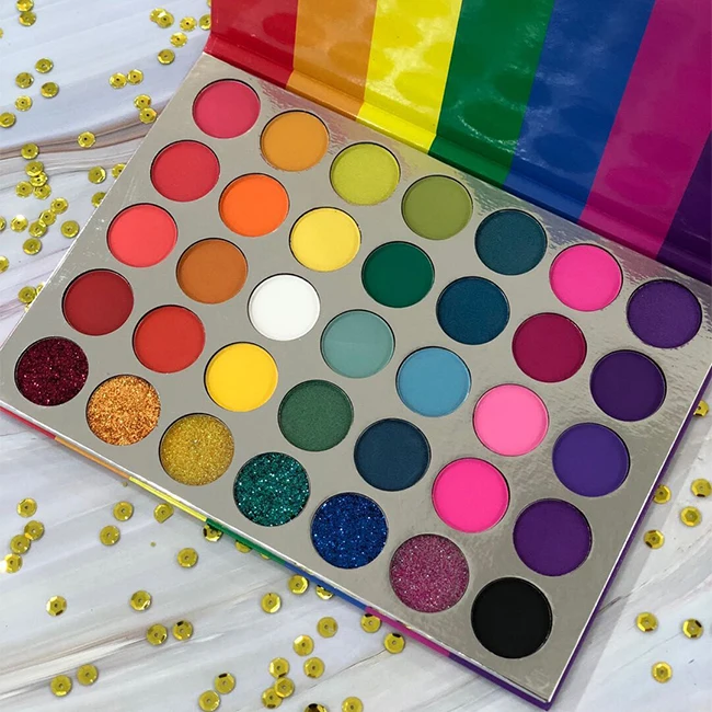 Custom eyeshadow palette high pigmented vegan 35 Color cosmetics makeup eyeshadow Palette no logo
