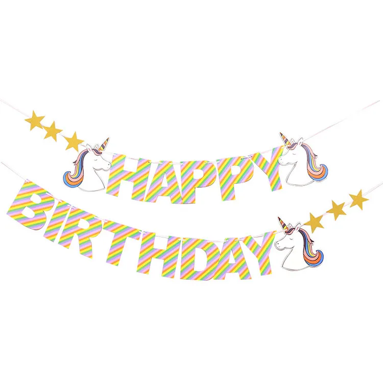 Nicro New Product Serve 6/12/18 Kid Favors Decorations Set Birthday Unicorn Party Supplies