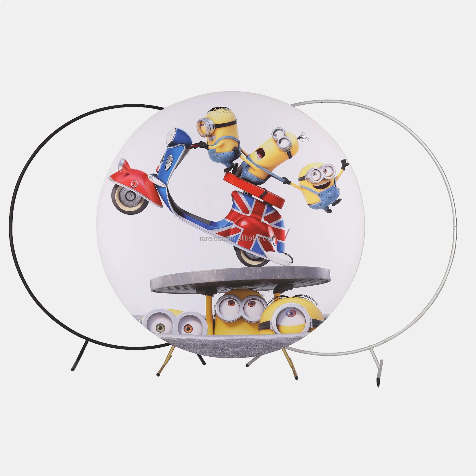 Event Backdrop Round Metal Arch Wedding Circle Gold Ballon Arch Stand Round Background