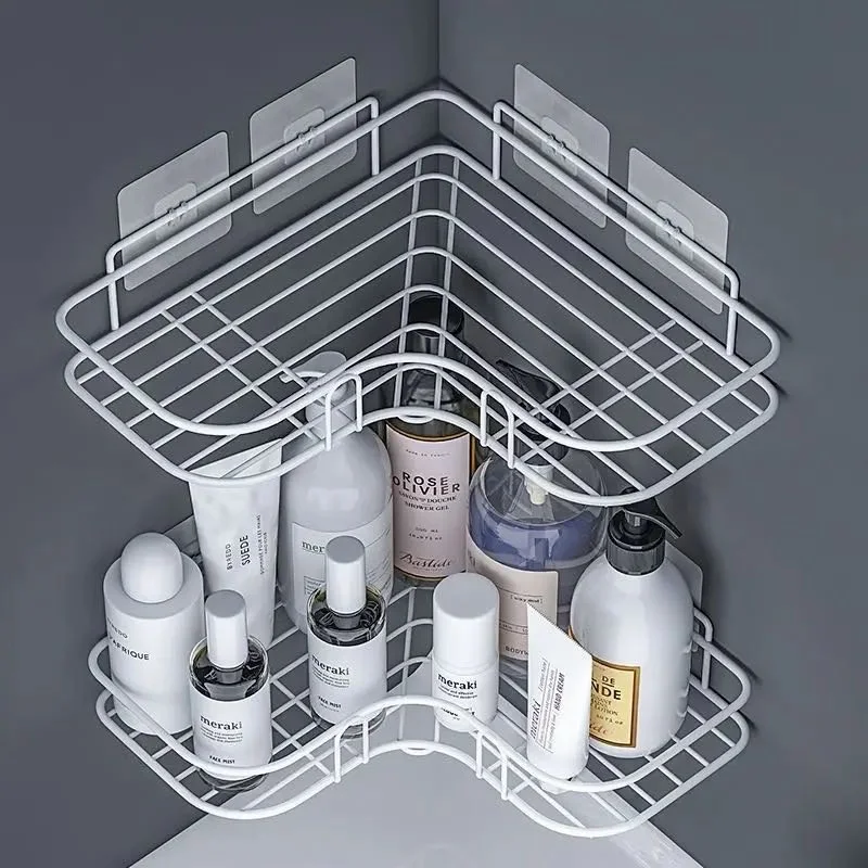 Bathroom Metal Corner Storage Rack Bathroom triangular Storage Rack Tape Corner Storage Shelf
