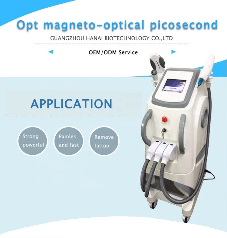 
Multifunction OPT 4 In 1 Opt+laser+RF +ipl Shr Skin Rejuvenation Tattoo Hair Removal Machine laser1064-532-1032nm 