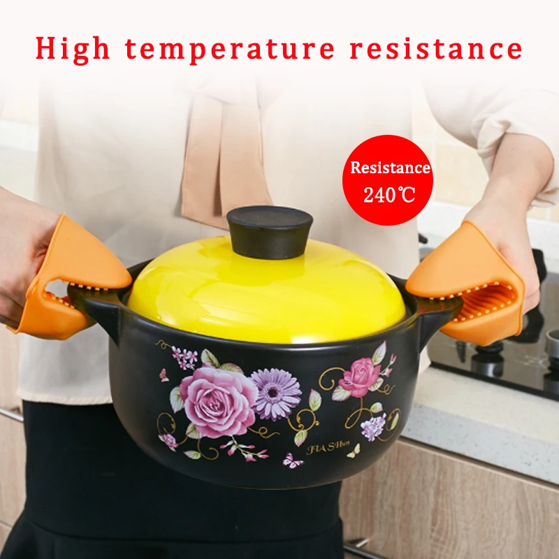 2020 Hot Selling Kitchen Heat Resistant Silicone Oven Mitts Waterproof Silicone Gloves Custom Oven Mitts BBQ Gloves