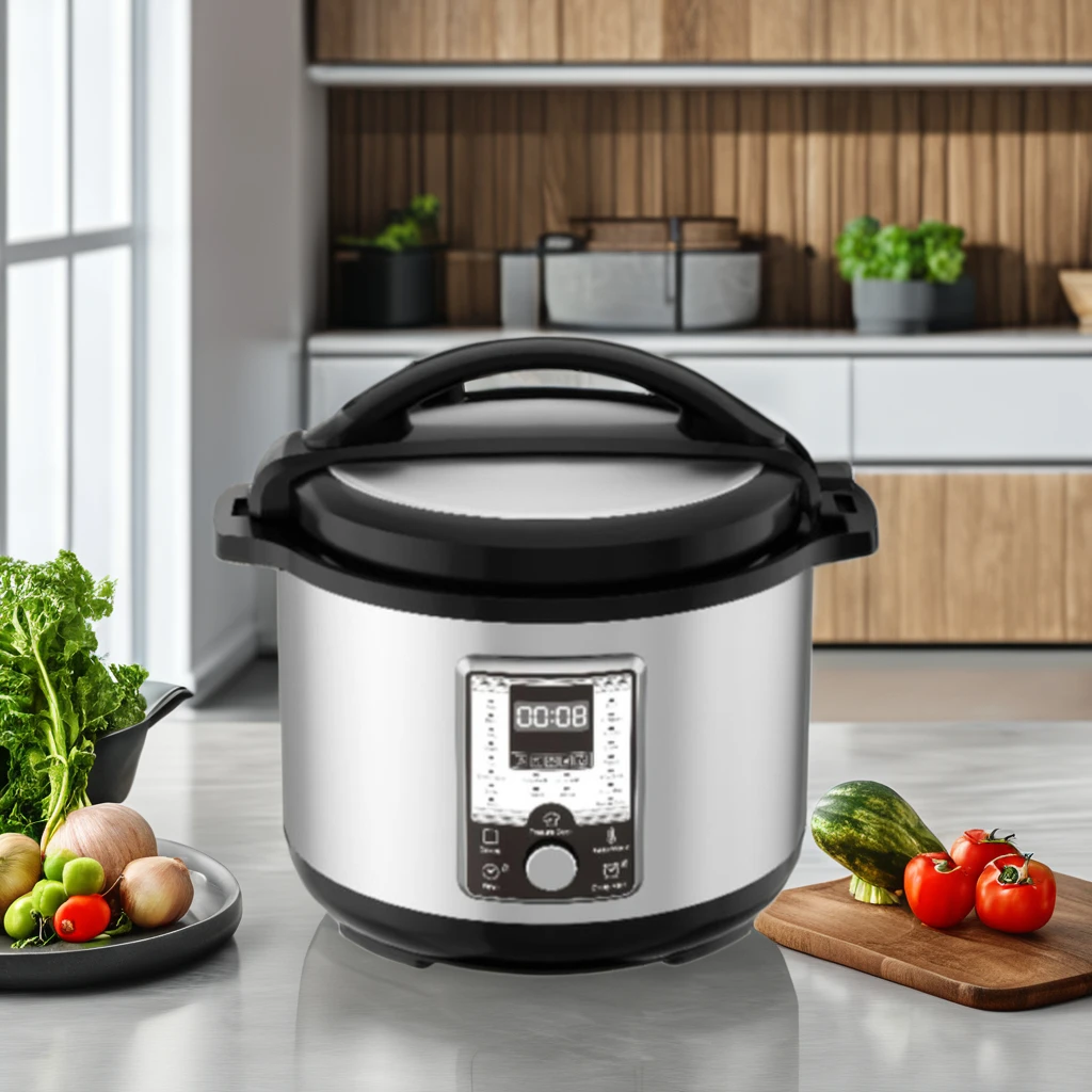 High Quality 6L Stainless Steel Electric Pressure Cooker Commercial/ Household Use LED Display Aluminum Inner US CB Certified