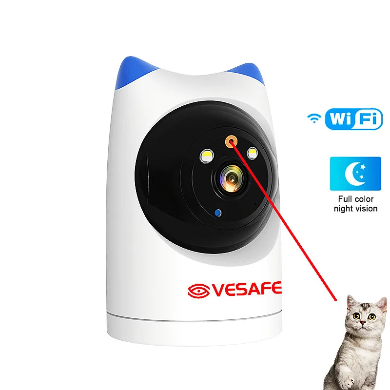 VESAFE F4P Wifi Camera Alarm Cam Infrared Laser Wifi Wireless APP Remote PIR Motion Detection HD 2MP 1080P IP Network Cameras