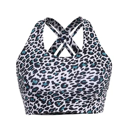 2022 spring and summer new double shoulder strap custom nylon spandex beautiful back fitness sports r yoga bra