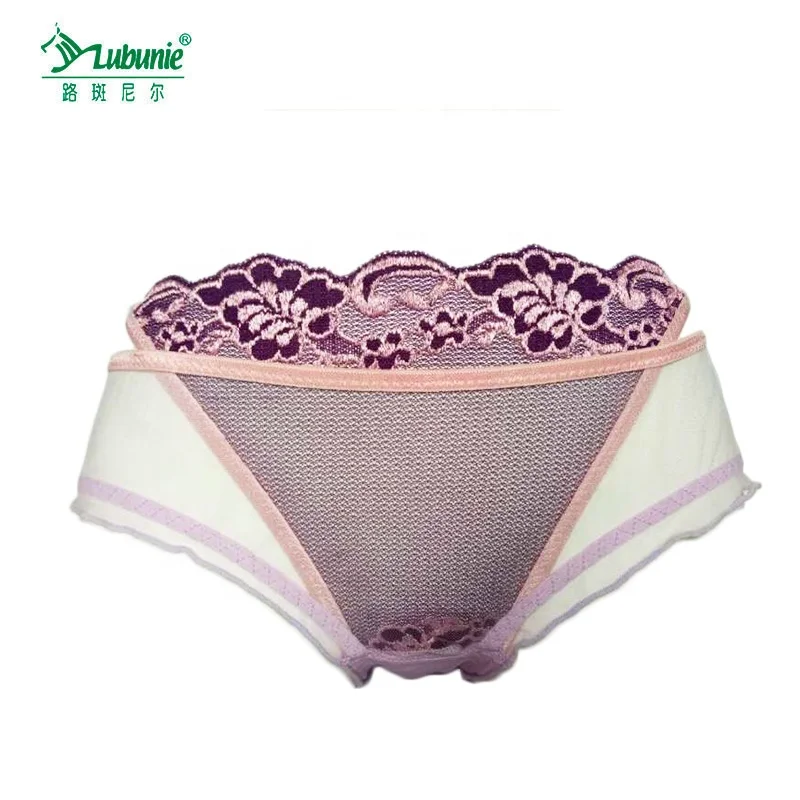 LUBUNIE New design plain dyed transparent sexy fashion womens panties