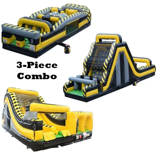 Commercial Outdoor Inflatable Obstacle Courses 3 in one combo