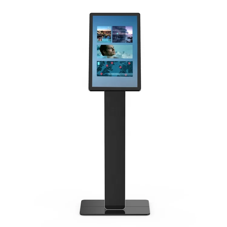 27 inch indoor hotel hospital office public query self service floor stand touch information kiosk