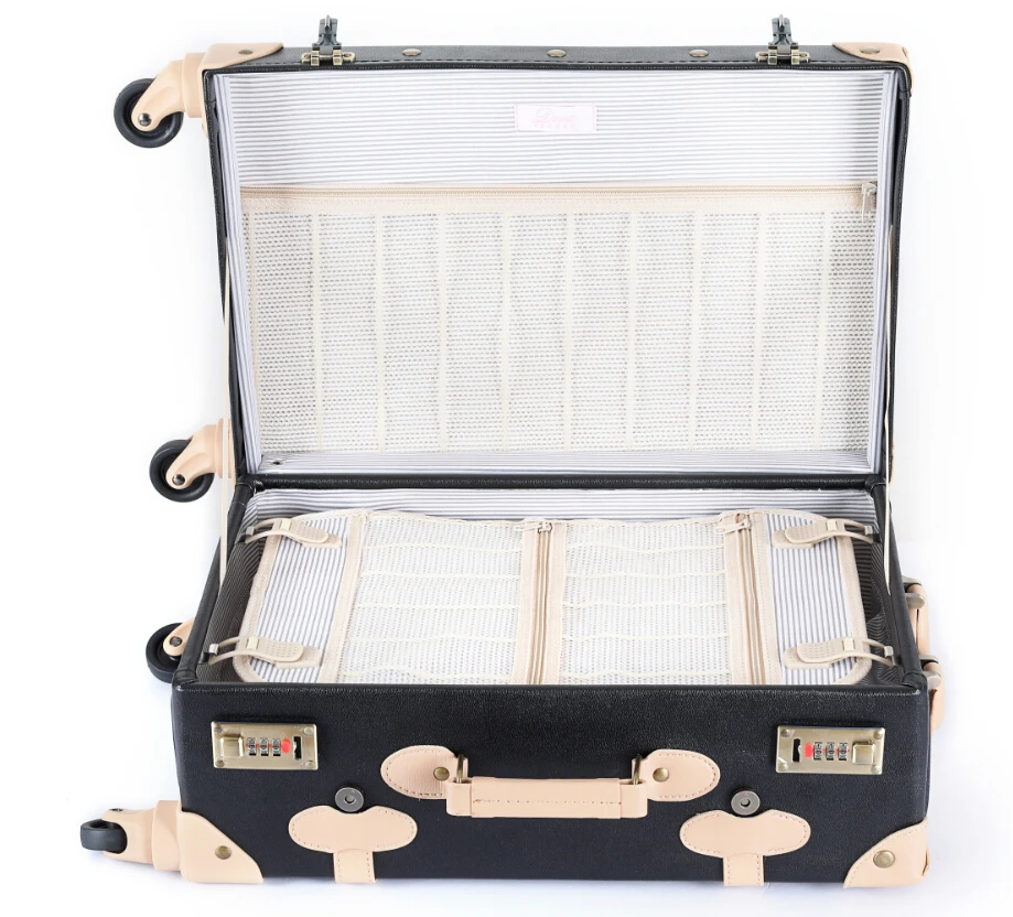 New PU leather vintage travel suitcase  vspink suit case valise travel bag luggage maletas de viaje