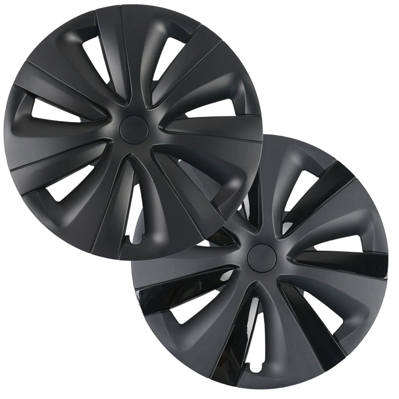 Fits 2023 Tesla Model 3 Highland Wheel Cover Hubcap 18 Inch Matte Black Symmetry Design (4 PCS)  For Model 3 Aero Wheel Cover