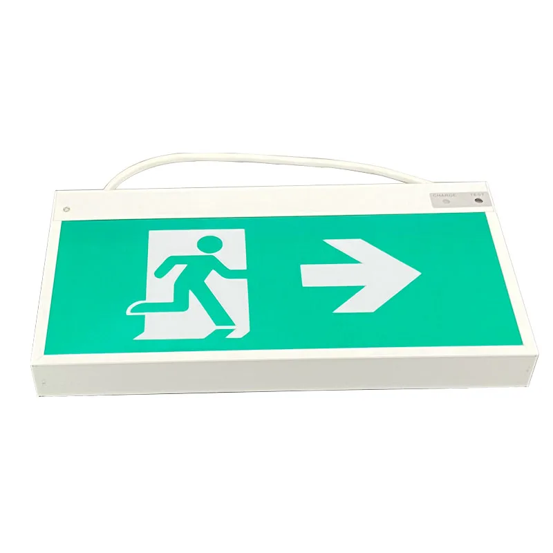 Exit Sign Emergency Light Led Rechargeable Fire Battery Operated Led Emergency Light Exit Sign For Building
