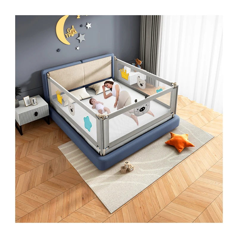 China Foldable Extra Long Adjustable Home Baby Bed Railing Bumper Manufacturer Bumper Protection Guard Safety Baby Bed Rail