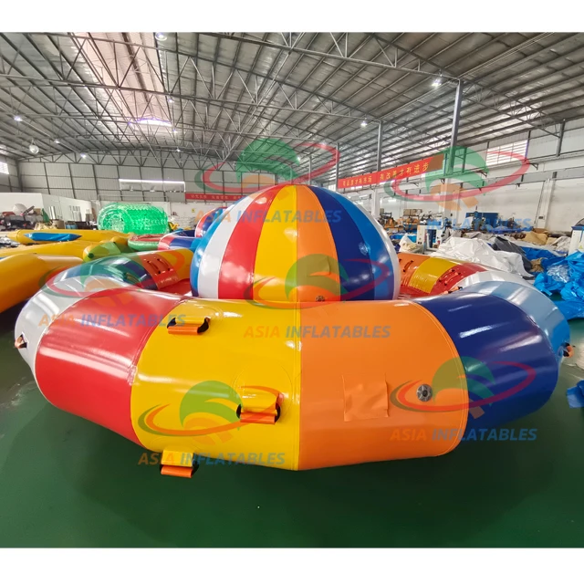 Summer Fun Inflatables Water Crazy Inflatable Towable Spinning Disco Water Boat for Sea Games