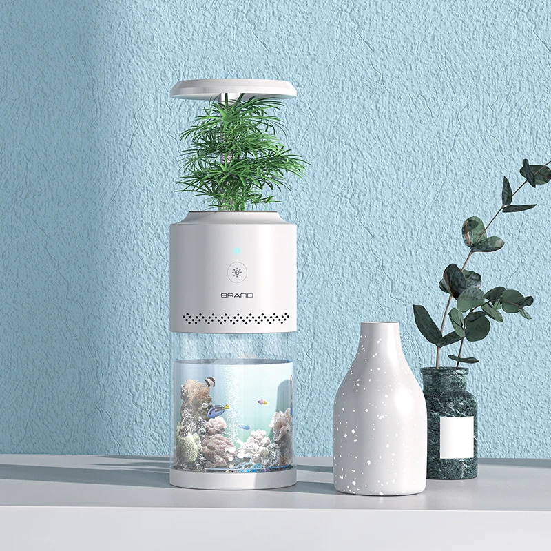 
Wholesale led lighting fish tank acrylic small mini table fish tank desk aquarium for coffee table desktop lamp 