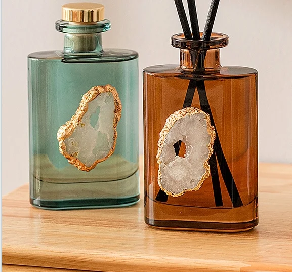 SINGHUA Unique Crystal New Arrival 180ML Home Decor Perfume Fragrance Natural Essential Oil Reed Diffuser With Aroma Stick
