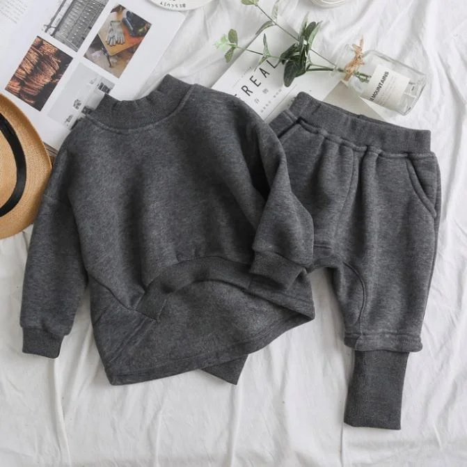 Wholesale children clothes customized 2 piece kids boy clothes set