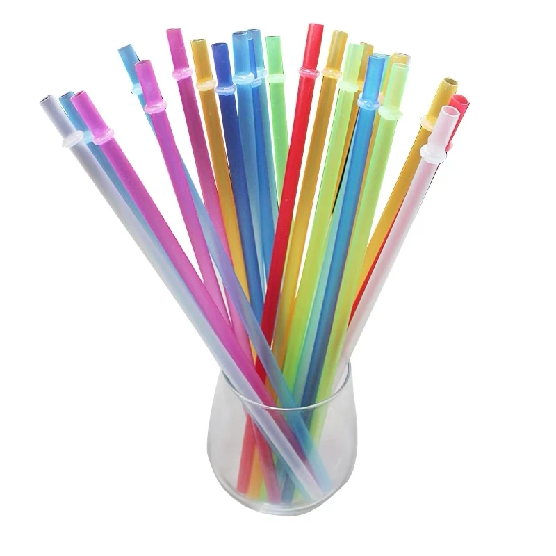 Atops Hard plastic reusable straw 9 inch drinking straw striped party straws