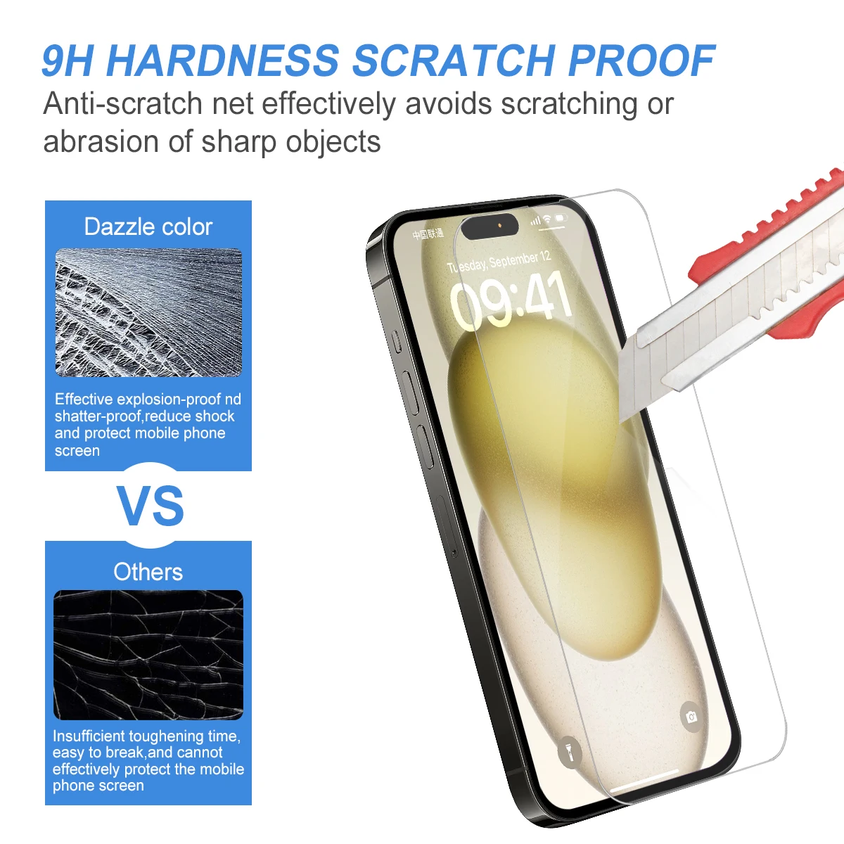 3 Pack Anti-Scratch Screen Protector Film For Iphone 12 13 14 15 Plus For Samsung S22 Ultra Tempered Glass Screen Protector