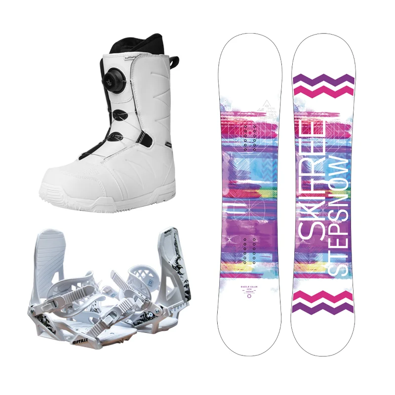 Professional Manufacturer Snowboards & Skis Beginner Snowboard Bindings Boots Set  Winter Sports For Women
