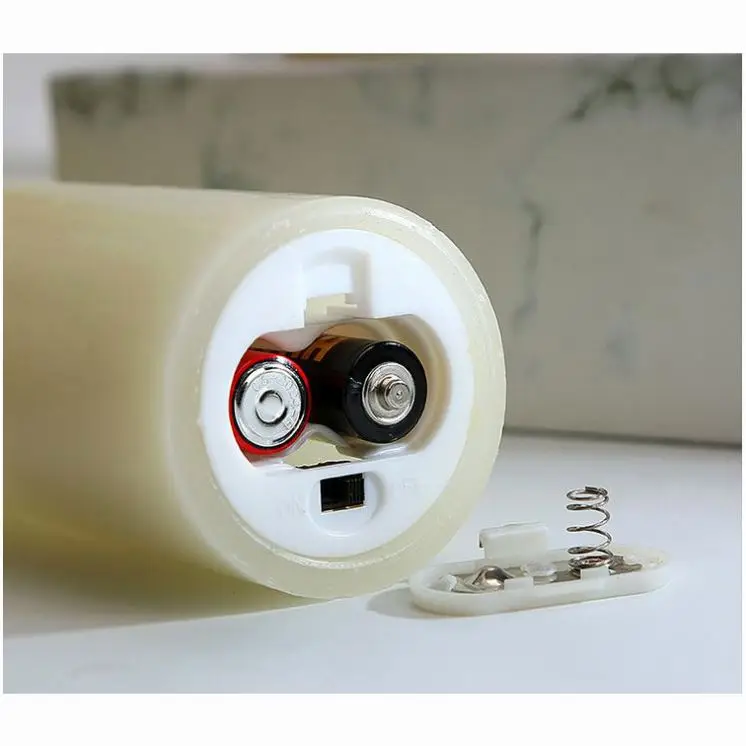 2*AAA Battery USB Operated Sharp Bullet Wick Flameless Set Of 3/5pcs Paraffin Real Wax Pillar 10 Keys Remote Control LED Candle