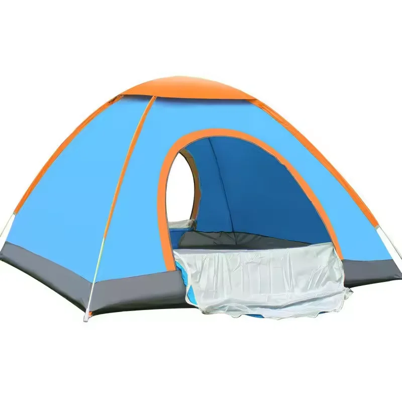 Outdoor Single & Double Layer Camping Tent Waterproof Polyester Beach Shade for Hiking-4 Person Capacity for Summer