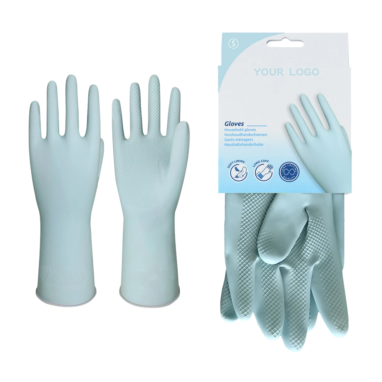 Гибкие водонепроницаемые Многоразовые латексные перчатки для кухни