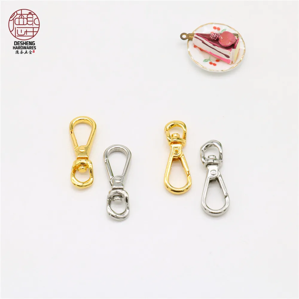 High-grade hanging electroplating luggage bag hardware accessories rotary grinding chain dog hook bag ring buckle